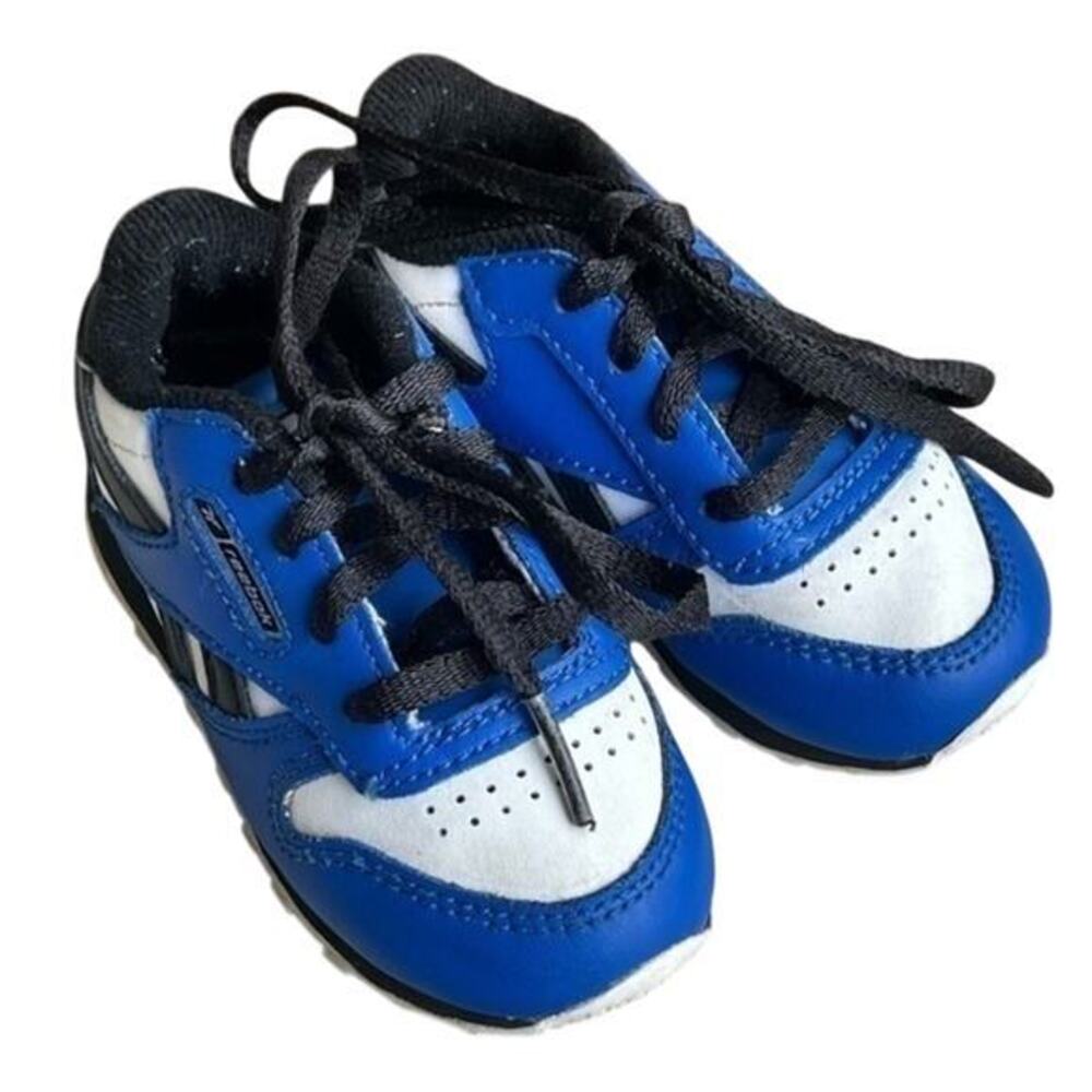 UEC Reebok Cordura Blue White Black Low Top Lace up Sneakers Baby Boys SZ 5